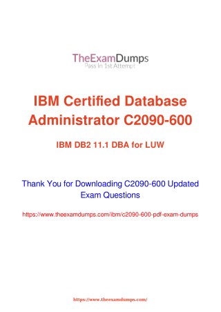 IBM C2090-600 Practice Questions [2019 Updated]