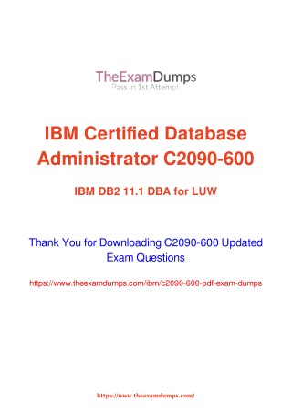 IBM C2090-600 Practice Questions [2019 Updated]