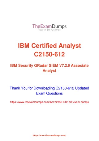 IBM C2150-612 Practice Questions [2019 Updated]
