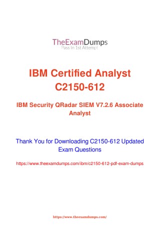 IBM C2150-612 Practice Questions [2019 Updated]