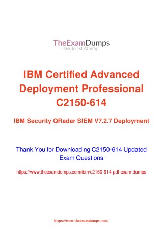 IBM C2150-614 Practice Questions [2019 Updated]