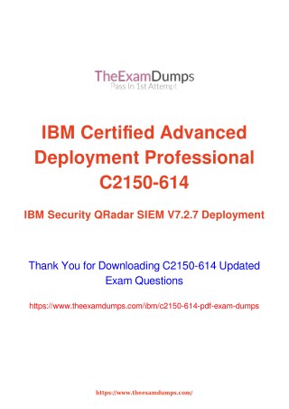 IBM C2150-614 Practice Questions [2019 Updated]