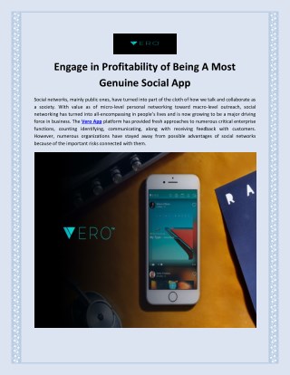 Engage in Profitability of Being A Most Genuine Social App
