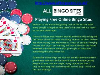 Playing Free Online Bingo Sites