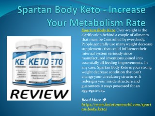 Spartan Body Keto - Increase Your Metabolism Rate