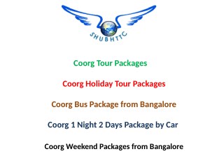 Best of South India Tour Coorg Holiday Tour Packages - ShubhTTC