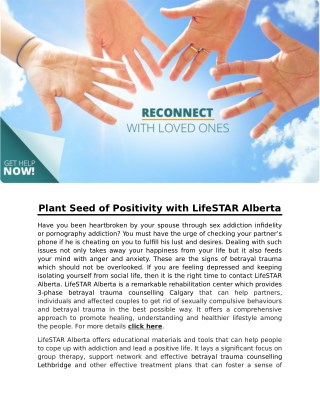 Plant Seed of Positivity with LifeSTAR Alberta