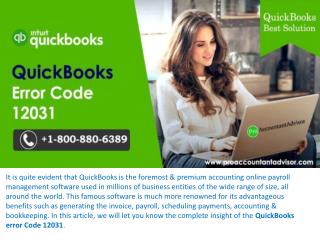 [Fixed] QuickBooks Update Error 12031 - QuickBooks Support & Help