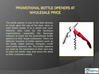 Promotional Bottle Openers at Wholesale Price