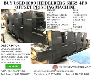 Buy Used 1999 Heidelberg SM52-4P3 Offset Printing Machine