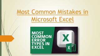 Most Common Mistakes in Microsoft Excel