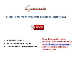 Holter Monitors Market 2019 Key Manufacturers, Revenue, Gross Margin with Its Important Types and Application