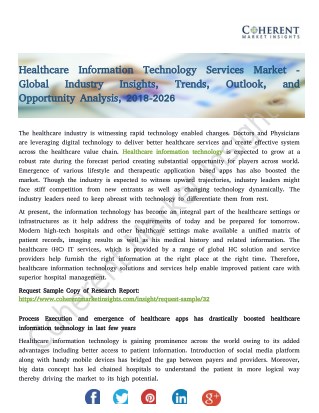 Healthcare Information Technology Services Market - Global Industry Insights, Trends, Outlook, and Opportunity Analysis,