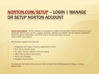 NORTON.COM/SETUP NORTON ACTIVATION SUPPORT