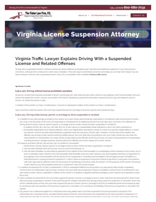 Virginia Suspended License Lawyers