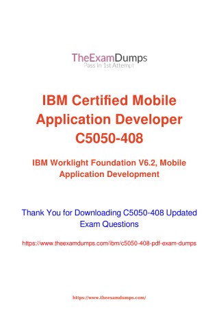 IBM C5050-408 Practice Questions [2019 Updated]
