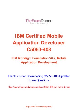 IBM C5050-408 Practice Questions [2019 Updated]