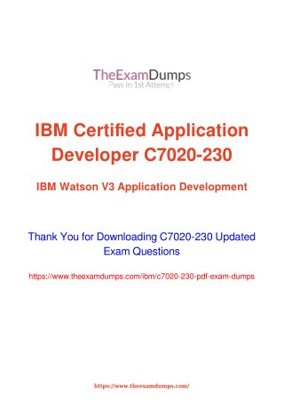 IBM C7020-230 Practice Questions [2019 Updated]