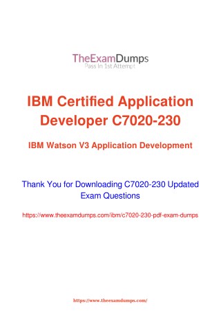 IBM C7020-230 Practice Questions [2019 Updated]