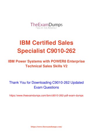 IBM C9010-262 Practice Questions [2019 Updated]