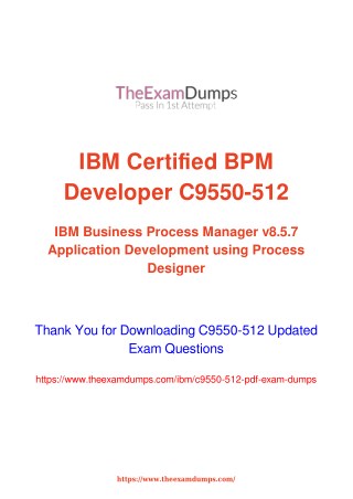 IBM C9550-512 Practice Questions [2019 Updated]