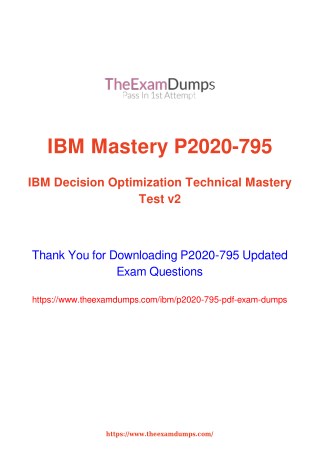 IBM P2020-795 Practice Questions [2019 Updated]
