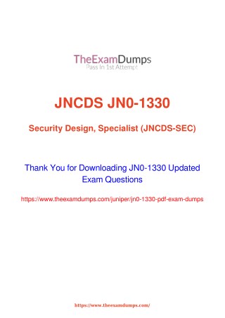 Juniper JNCDS-DC JN0-1330 Practice Questions [2019 Updated]