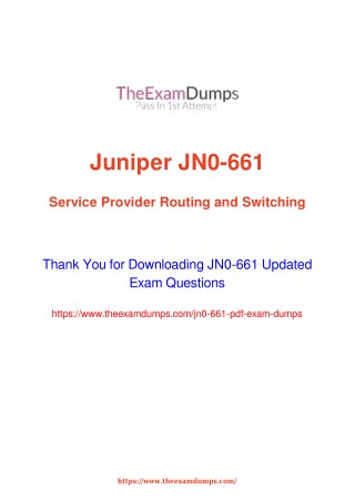 Juniper JNCIS-SP JN0-661 JNCIP-SP Practice Questions [2019 Updated]