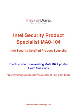 McAfee MA0-104 Practice Questions [2019 Updated]
