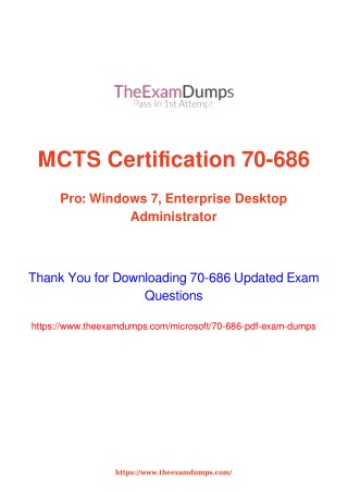 Microsoft MCP 70-686 Practice Questions [2019 Updated]