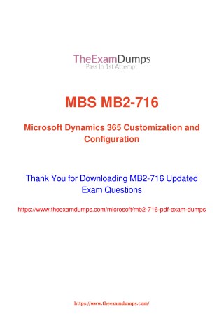 Microsoft MCP MB2-716 Practice Questions [2019 Updated]