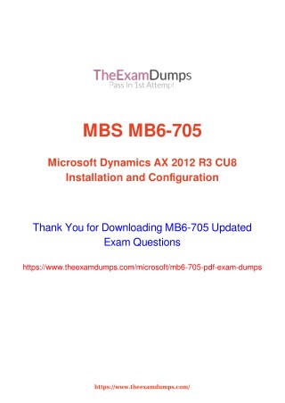 Microsoft MCP MB6-705 Practice Questions [2019 Updated]