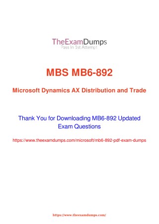 Microsoft MCP MB6-892 Practice Questions [2019 Updated]