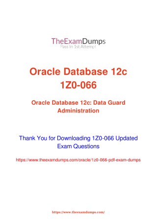 Oracle 1Z0-066 Practice Questions [2019 Updated]