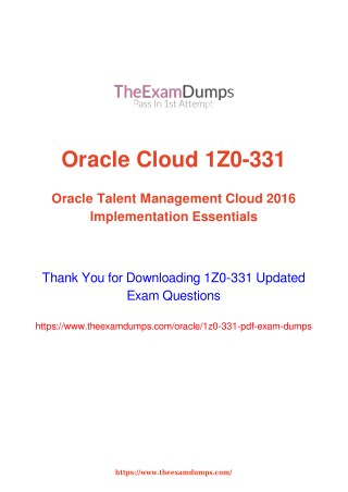 Oracle OPN 1Z0-331 Practice Questions [2019 Updated]