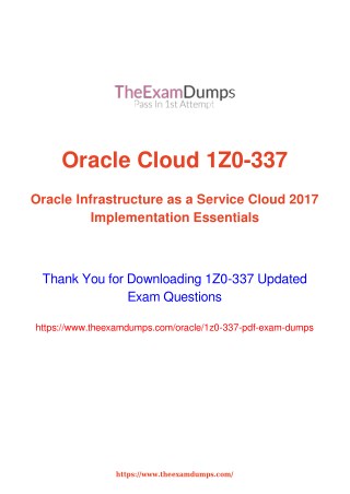 Oracle 1Z0-337 Practice Questions [2019 Updated]