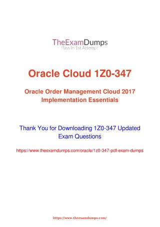 Oracle 1Z0-347 Practice Questions [2019 Updated]