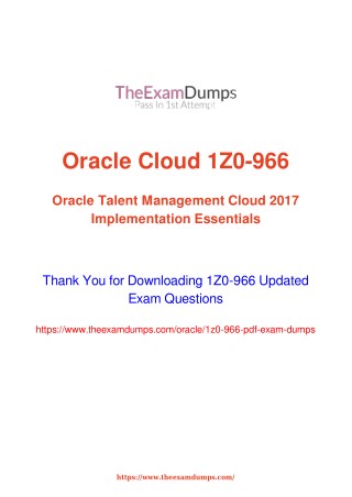 Oracle 1Z0-966 Practice Questions [2019 Updated]