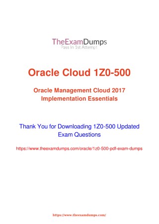 Oracle 1Z0-500 Practice Questions [2019 Updated]