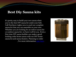 Best Diy Sauna Kits