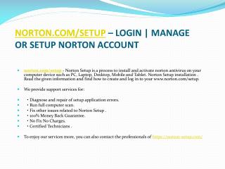 NORTON.COM/SETUP NORTON ANTIVIRUS ACTIVATION SUPPORT