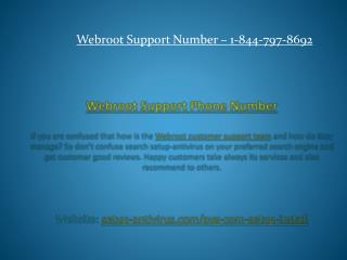 Webroot technical support phone number:
