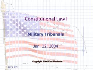 Military Tribunals Jan. 22, 2004