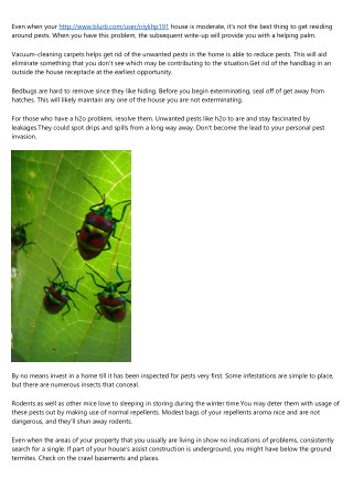 Pest Management Ideas Which Will Save Your Valuable Existence!