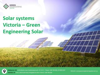 Solar systems Victoria – Green Engineering Solar