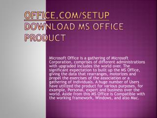 OFFICE.COM/SETUP- OFFICE ACTIVATION SUPPORT