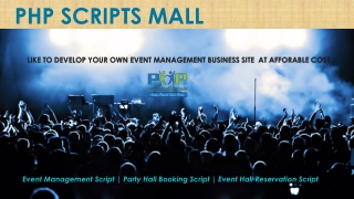 Best Event Hall Reservation Script | PHP Scripts Mall