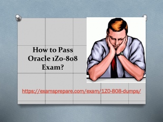 Where Can I Download Oracle 1Z0-808 Dumps?