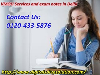 Why do you need VMOU services and exam notes in Delhi 0120-433-5876?