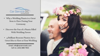 Why a Wedding Pinata is a Great Item to Have During Your Ceremony Party with DC Car Service